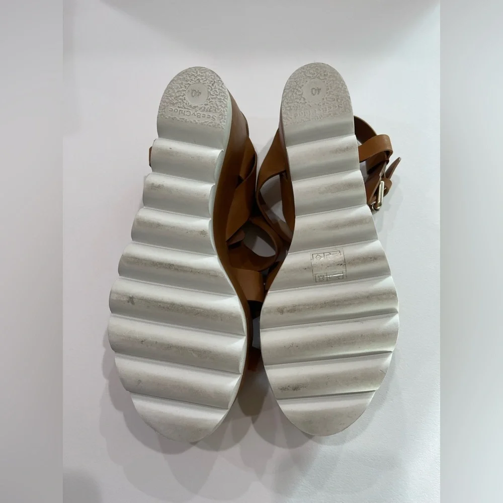 See by Chloė Platform Wedge Sandals size 40